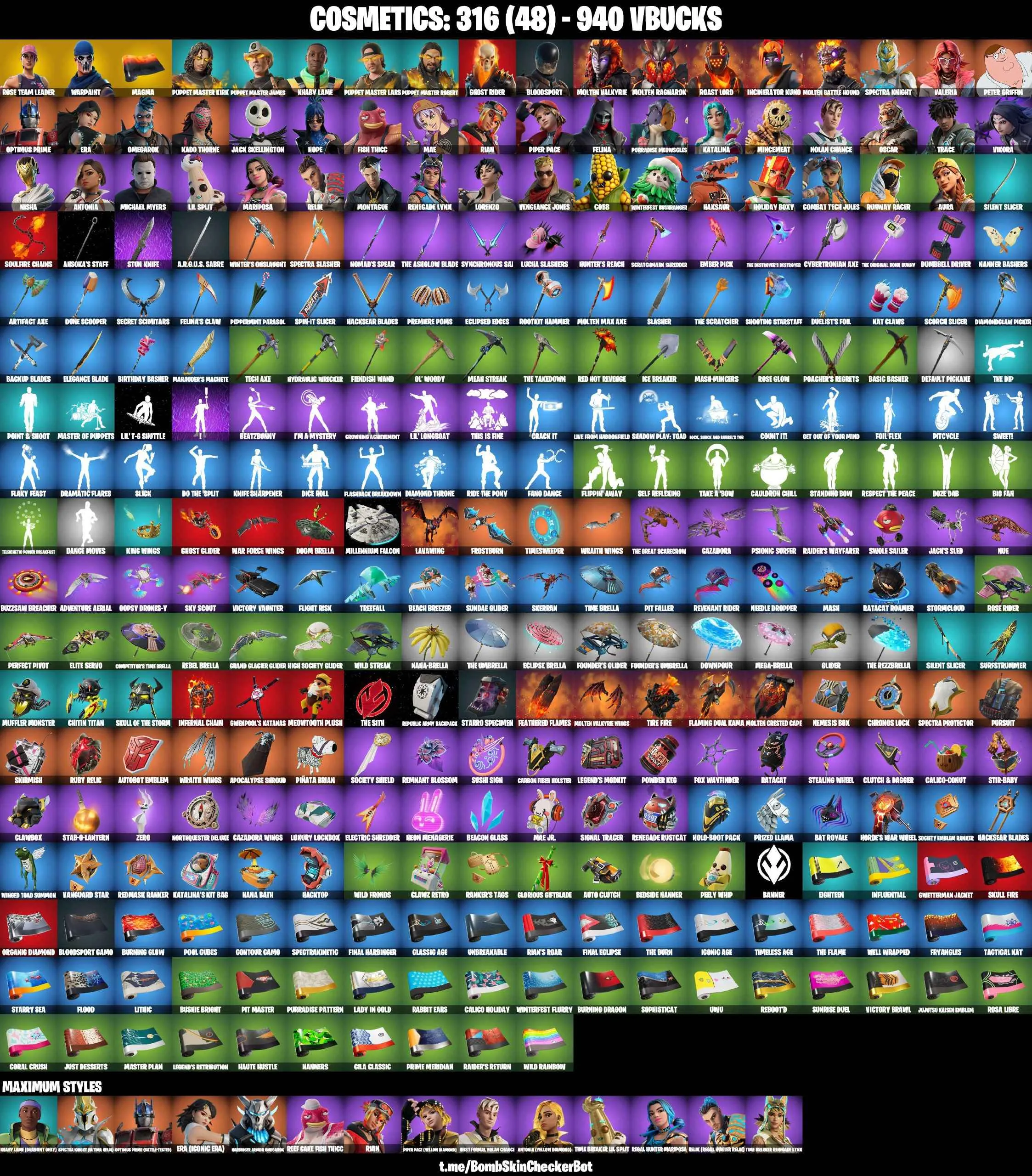 ❤️52 SKINS❤️OG STW❤️BLOODSPORT❤️GHOST RIDER❤️MICHAEL MYERS❤️ERA(MAX)❤️MARIPOSA(MAX)❤️AURA❤️HOPE❤️COMBAT TECH JULES❤️COBB❤️RUNWAY RACER❤️ICE BREAKER❤️CAN PLAY ON PSN❤️XBOX❤️PC❤️NINTENDO❤️MOBILE❤️940 VBUCKS❤️FULL EMAIL ACCESS❤️