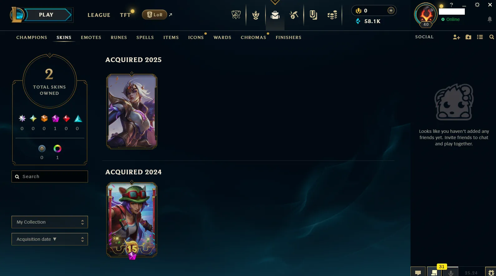 🌎NA 🔥S15⭐️Bronze 2 🏆40 Champion ☢️2 Skins (Owend) 13 Shards 🔥58k+ BE☢️🔥Honor 4 🚀instant