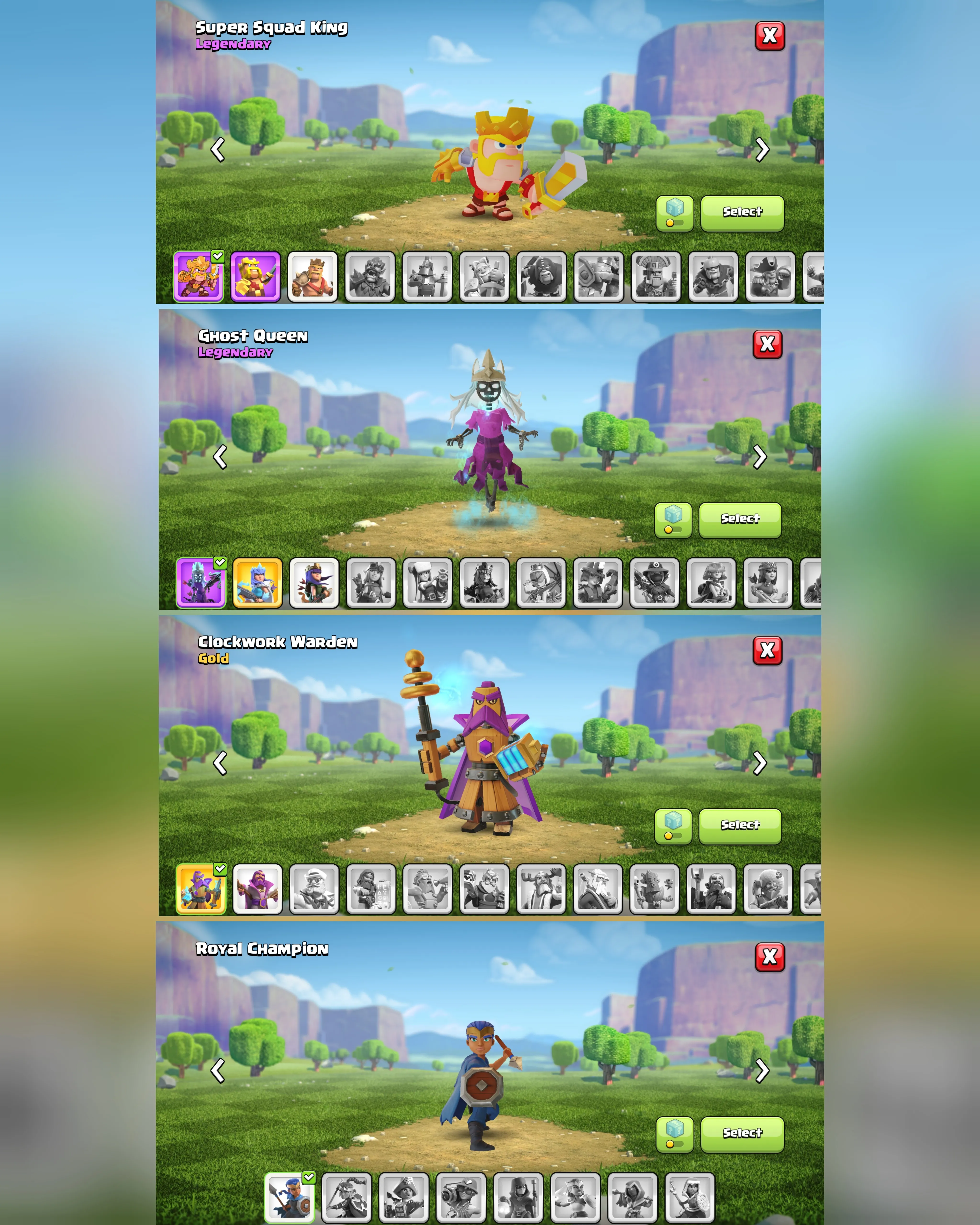 C013 TH13 PIXEL SCENERY - XP165 - 988 GEMS - CN 1,500 GEMS - BK54 SKIN2 SUPER SQUAD KING GG8 -AQ66 SKIN2 GHOST QUEEN FA6