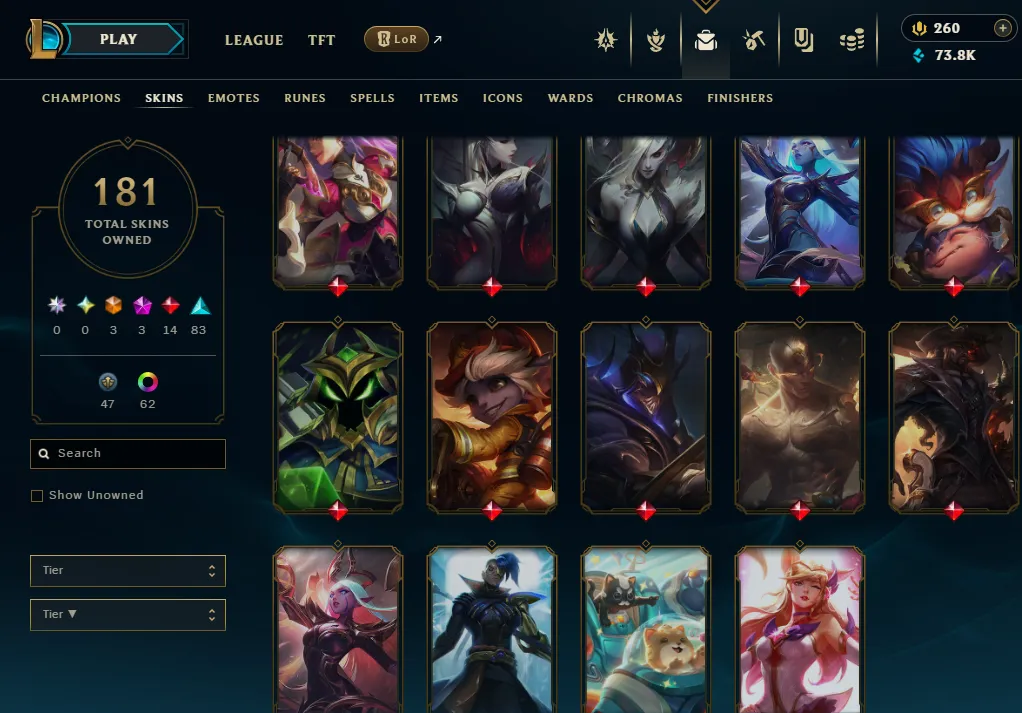 👑(EUW) EMERALD 3 (MASTER 500LP LAST SS) 🚀181 SKIN