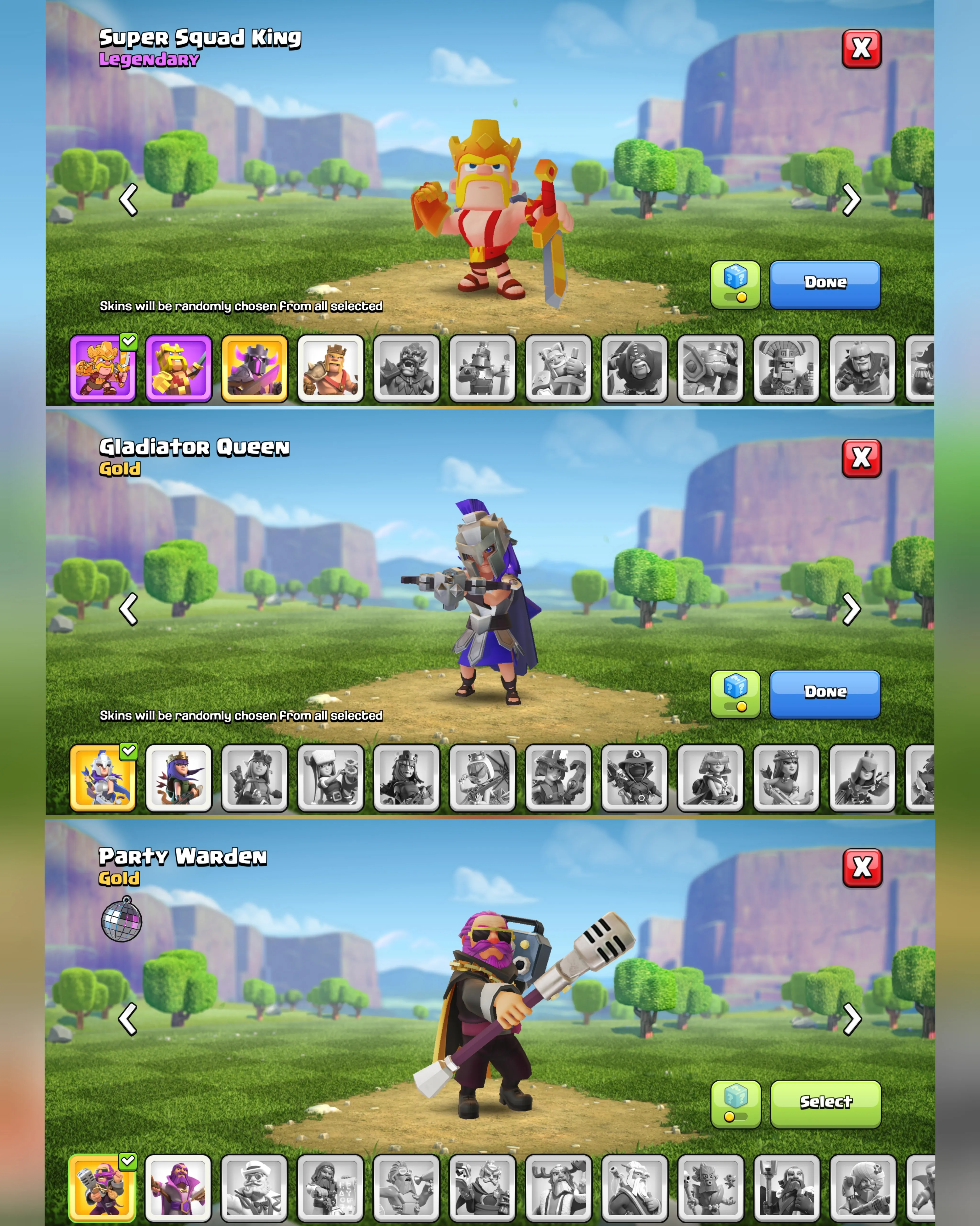 C060 TH12 PIXEL SCENERY - XP147 - 122 GEMS - CN 500 GEMS - BK54 SKIN3 SB10 - AQ61 SKIN GLADIATOR QUEEN FA12