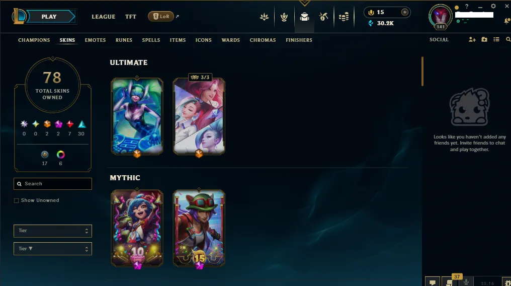 🏆 EUNE New Season⌛ Silver 2 🚀  level 141⌛135 Champ 💯 78 SKIN🚀+30 k Blue Essence 🏆 Recovery Info ✅ 