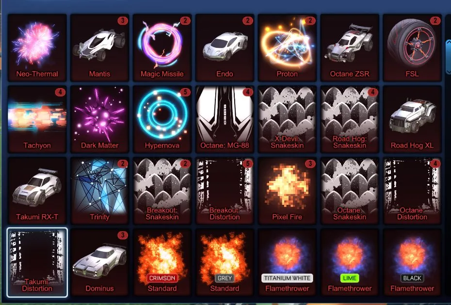 STOCK752 //Fennec, Dominus, Heatwave, Fire God, Dueling Dragons, Party Time, 250+ Black Market, Exotic, Import, 30+ Cars (K)