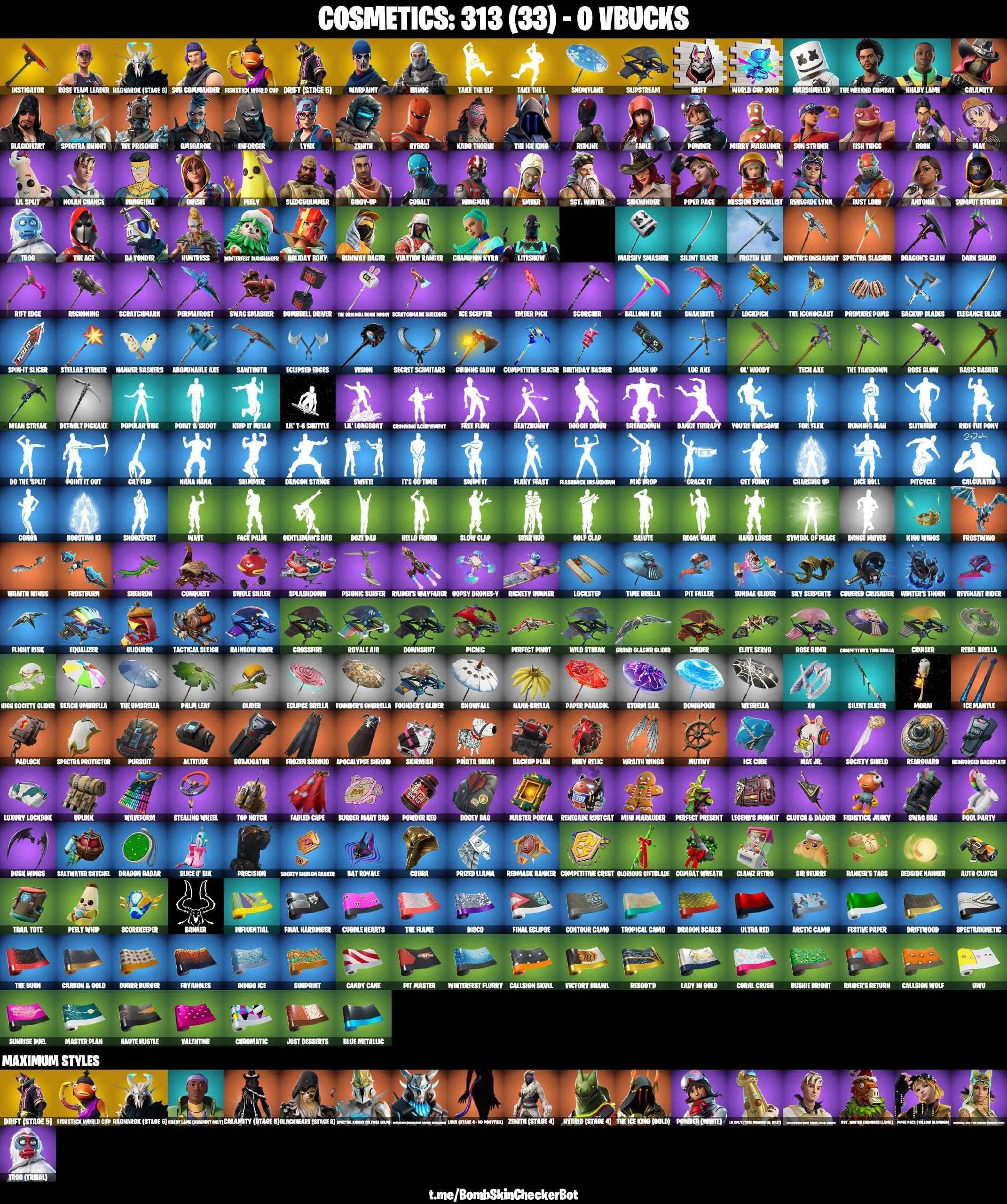 ❤️58 SKINS❤️TAKE THE L❤️OG STW❤️FISHSTICK(MAX)❤️HAVOC❤️SUB COMMANDER❤️ROOK❤️ONESIE❤️MEERY MARAUDER❤️DRIFT(STAGE 5)❤️CARBIDE(STAGE 5)❤️PEELY❤️YULETIDE RANGER❤️SNOWFLAKE❤️CAN PLAY ON PSN❤️XBOX❤️PC❤️NINTENDO❤️MOBILE❤️0 VBUCKS❤️FULL EMAIL ACCESS❤️