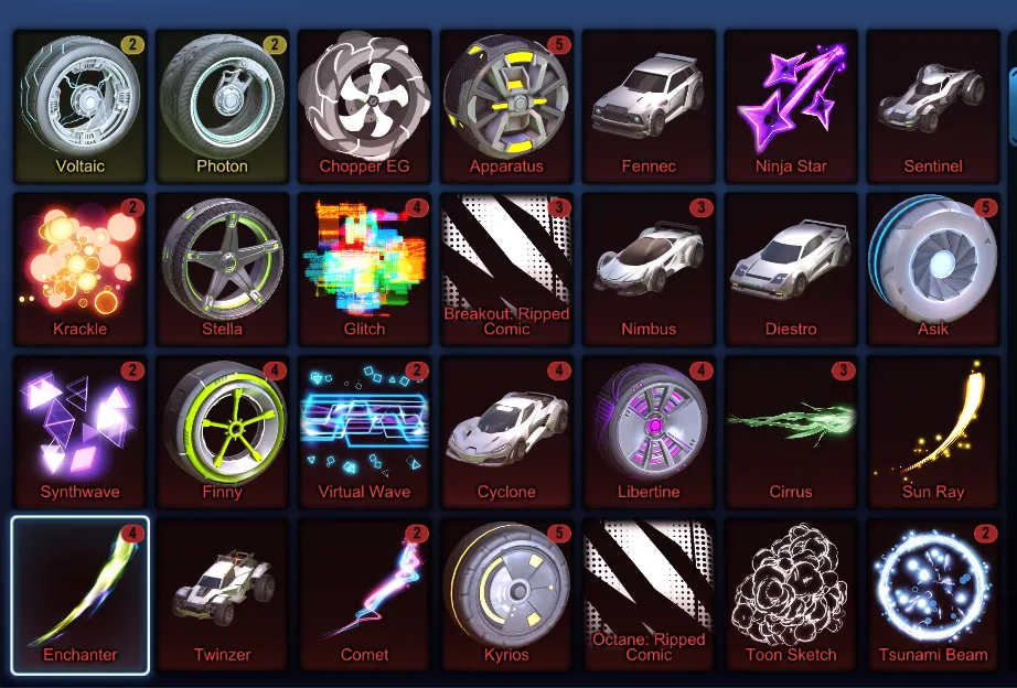STOCK718 //Massive Painted Inventory with Fire God, Dueling Dragons, Electroshock, Fennec, Zomba, Draco (K)