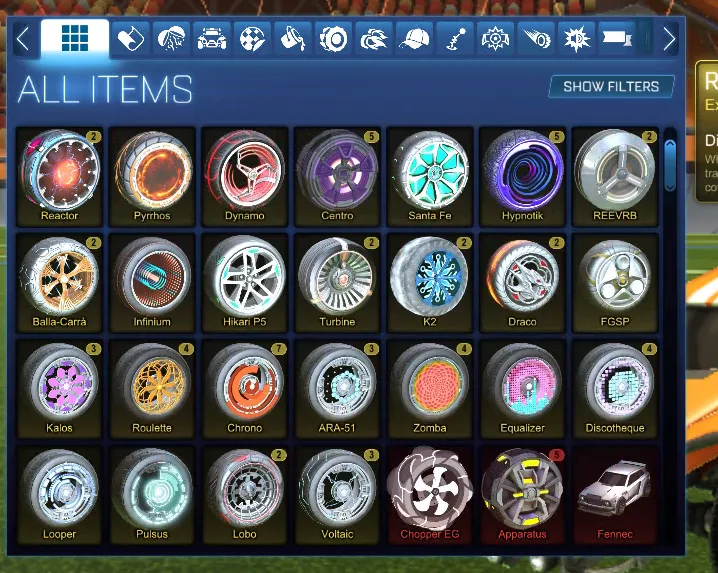 STOCK927 //Fennec Dominus Octane Breakout Centio 200+ Wheels Boosts Imports Exotics Bodies (K)