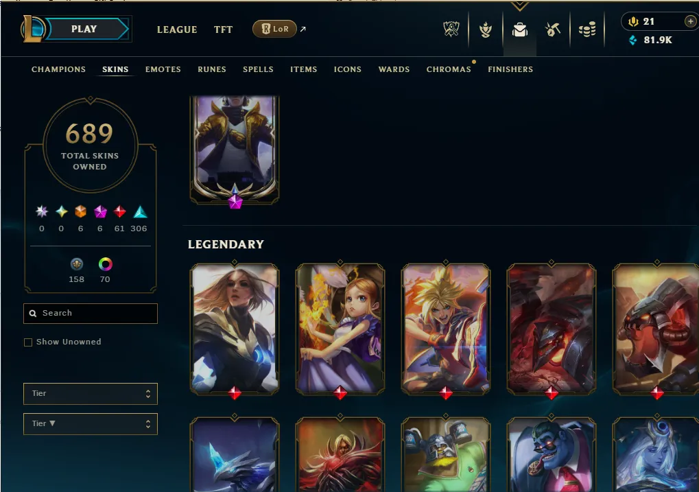 👑(EUW) GOLD I(100% WR, SUPER HIGH ELO) 🚀689 SKIN