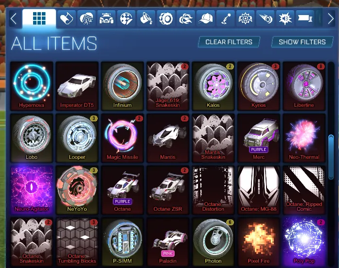 STOCK868 //Fennec Dominus Black Standard Boost Samurai Octane Breakout Apollo Imperator DT Infinium (K)