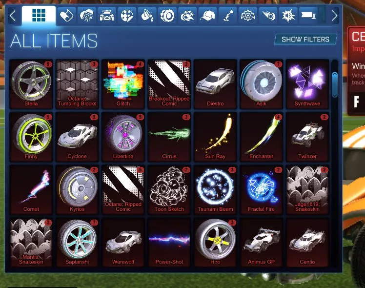 STOCK850 //ACC with Fennec, Dominus, Octane, 35+ Bodies, 20+ Black Markets, Many Exotic Wheels (K)