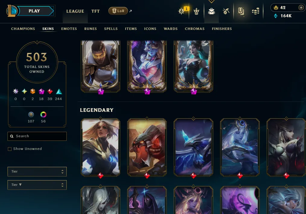 👑(EUW) UNRANKED (SUPER HIGH ELO) 🚀503 SKIN