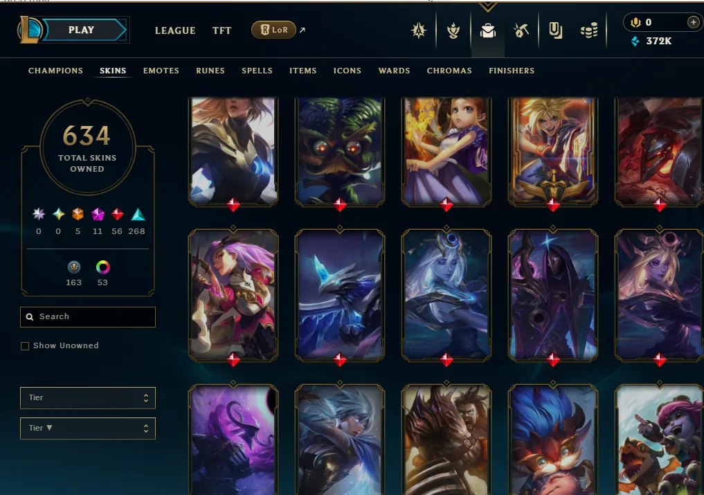 👑(EUW) UNRANKED (SUPER HIGH ELO) 🚀634 SKIN