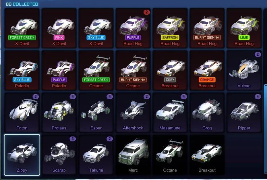 STOCK647 //Fennec, 80+ Painted Cars, 35+ Black Markets, Massive Item Collection (K)