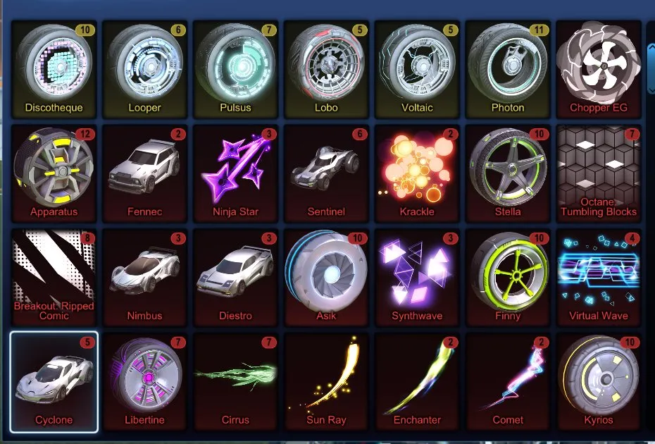 STOCK472 //TW Octane, Fennec, 40+ Cars, 40+ Black Markets, Dueling Dragons, Fire God, Mainframe, Dissolver, Zomba, Draco, (K)