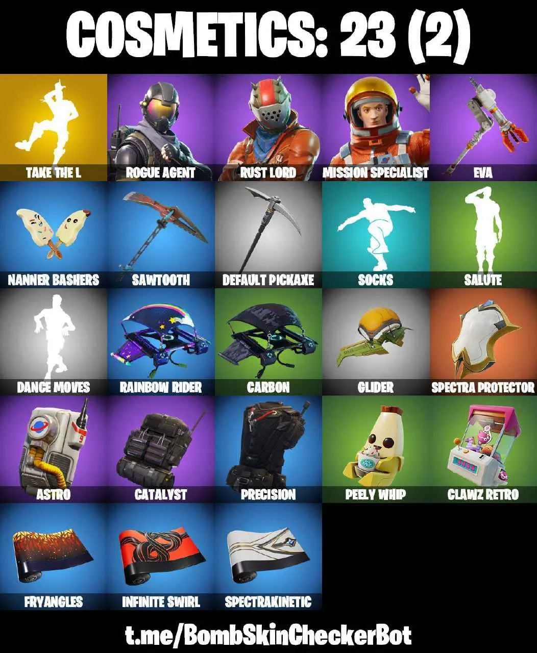 ❤️3 SKINS❤️23 COSMETICS❤️TAKE THE L❤️ROGUE AGENT❤️PEELY WHIP❤️CAN PLAY ON PSN❤️XBOX❤️PC❤️NINTENDO❤️MOBILE❤️150 VBUCKS❤️FULL EMAIL ACCESS❤️