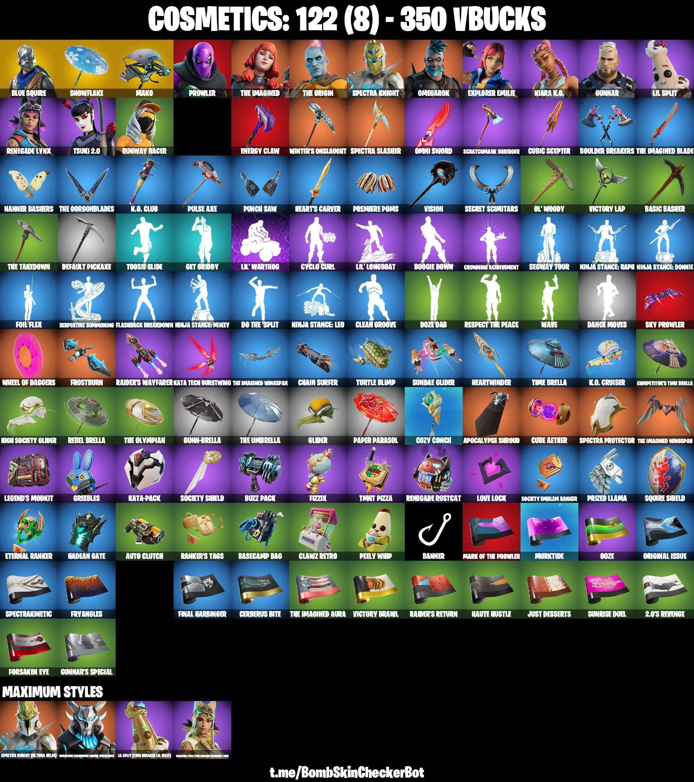 ❤️14 SKINS❤️MAKO❤️BLUE SQUIRE❤️GET GRIDDY❤️TSUKI 2.0❤️EXPLORER EMILIE❤️SPECTRA KNIGHT(MAX)❤️RUNWAY RACER❤️SNOWFLAKE❤️PEELY WHIP❤️CAN PLAY ON PSN❤️XBOX❤️PC❤️NINTENDO❤️MOBILE❤️350 VBUCKS❤️FULL EMAIL ACCESS❤️