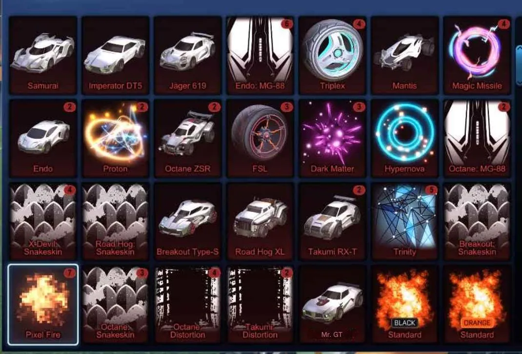 STOCK800 //Black Market Mainframe Fennec Account with Titanium White Hotshot, Painted Road Hogs, Black Standard Boost (K)