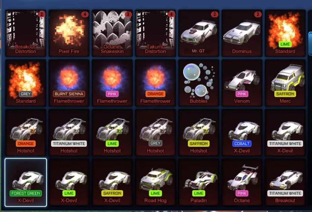 STOCK803 //Fennec, Dominus, Titanium White Cars, 30+ Black Market Decals & Explosions (K)