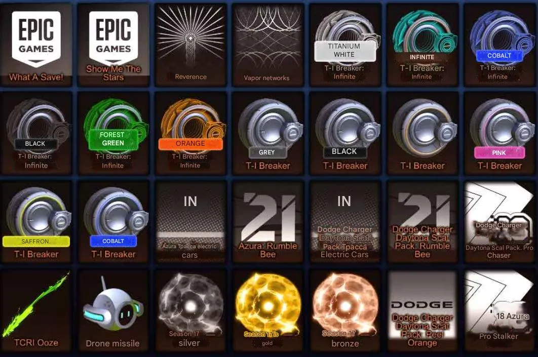 STOCK956 //Fennec Black, Corvette, Azura Set, TI-Breaker Infinite, Deadmau5, Star Wars, T-Stripe Wheels Inventory (K)