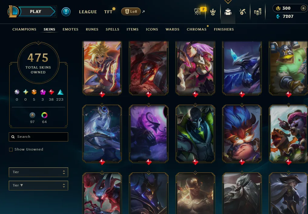 👑(EUW) SILVER III(100% WR, SUPER HIGH ELO) 🚀475 SKIN