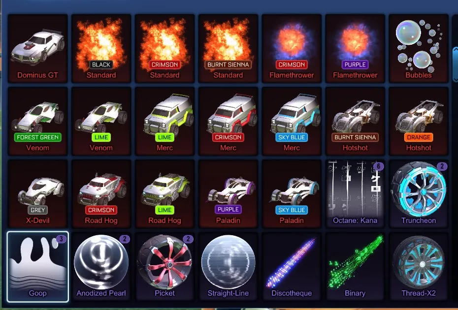 STOCK767 //Samurai Imperator Dominus GT Painted Merc Venom Black Market Goal Explosions Massive Inventory (K)