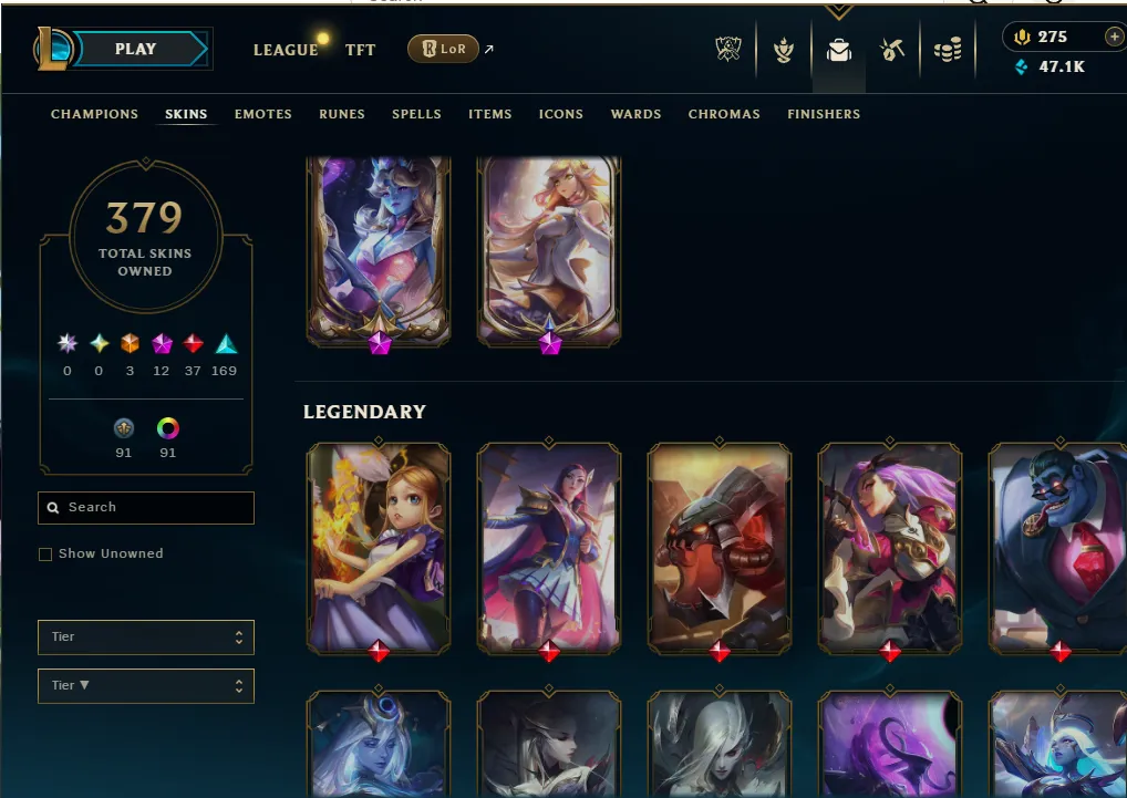 👑(EUW) PLATINUM I (80% WR, SUPER HIGH ELO) 🚀379 SKIN