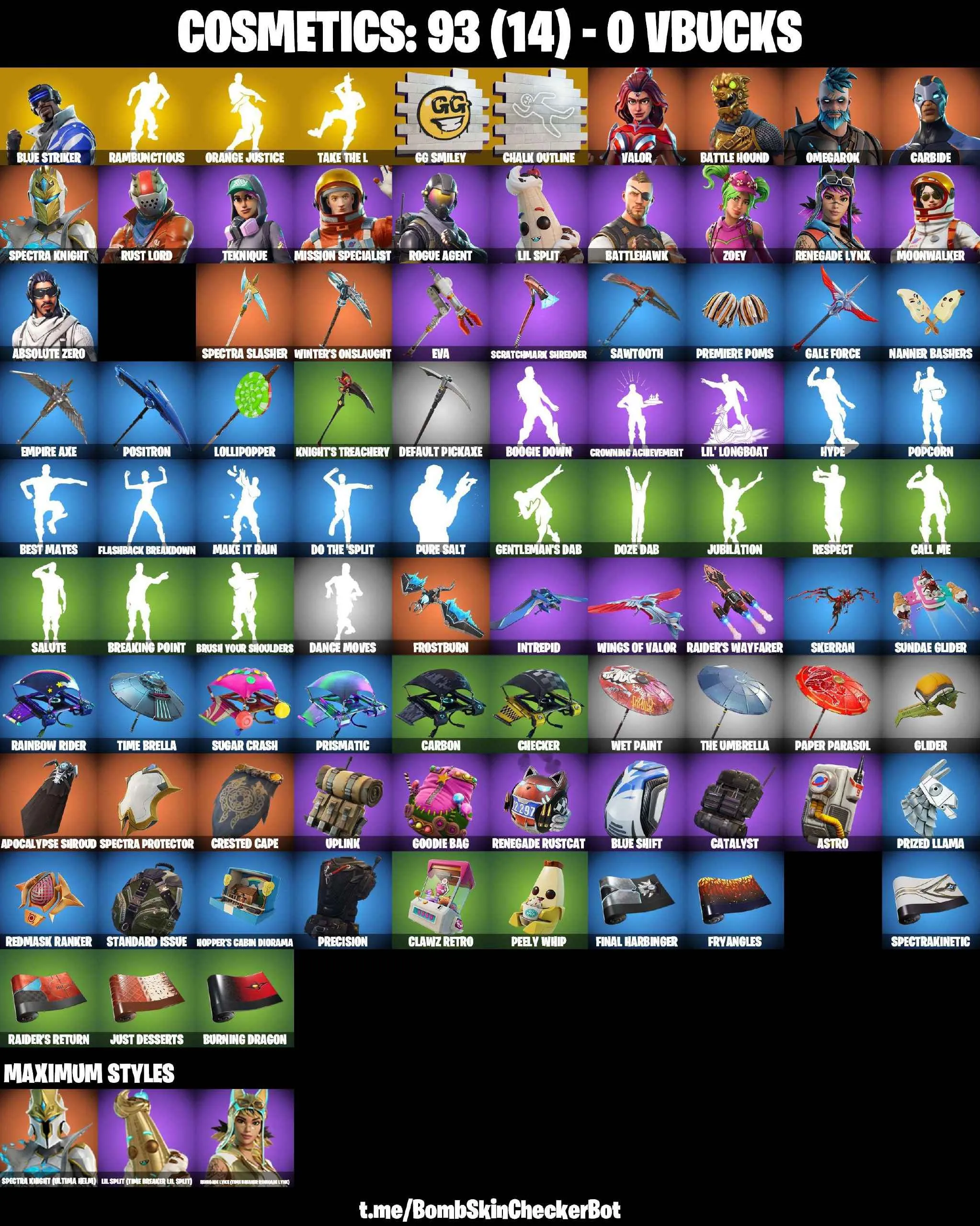 ❤️17 SKINS❤️TAKE THE L❤️RAMBUNCTIOUS❤️ORANGE JUSTICE❤️ZOEY❤️BLUE STRIKER❤️TEKNIQUE❤️ROGUE AGENT❤️SPECTRA KNIGHT(MAX)❤️CAN PLAY ON PSN❤️XBOX❤️PC❤️NINTENDO❤️MOBILE❤️0 VBUCKS❤️FULL EMAIL ACCESS❤️