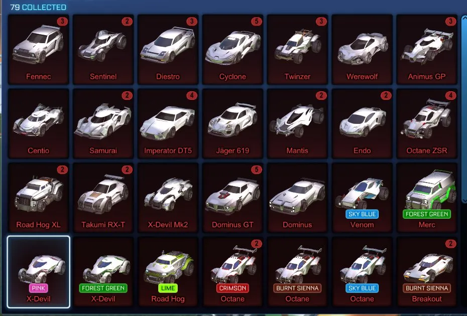 STOCK706 //Fennec, 79 Cars, Hellfire, Bubbly, Slipstream, Magma, Storm Watch, Popcorn, Dark Matter, Hypernova (K)