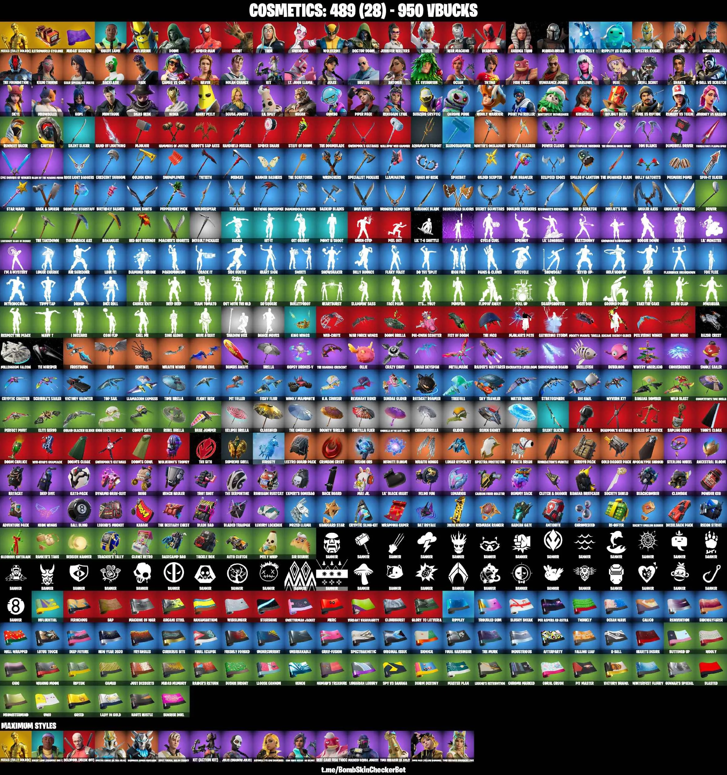 ❤️69 SKINS❤️GET GRIDDY❤️BACKLASH❤️MANDALORIAN❤️SPIDER-MAN❤️AHSOKA TANO❤️GOLDEN MIDAS❤️STAR WAND❤️INTRODUCING❤️MAYA❤️JULES(MAX)❤️HOPE❤️AGENT PEELY❤️SKULL SCOUT❤️SKYE❤️CAUTION❤️ASTROWORLD CYCLONE❤️PEPPERMINT PICK❤️CAN PLAY ON PSN❤️XBOX❤️PC❤️NINTENDO❤️MOBILE❤️