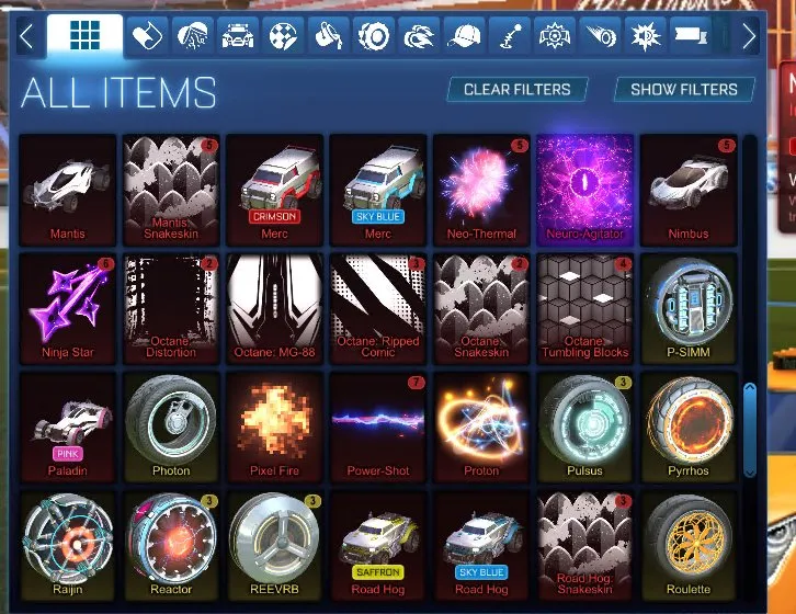 STOCK622 // Dominus, Endo, 20XX, Slipstream, Singularity, Draco, Zomba, Infinium, Neuro-Agitator, Fireworks (K)