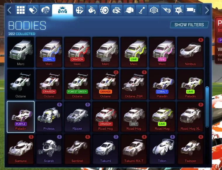 STOCK739 //Fennec, Dominus, Octane, 70+ Cars, 70+ Black Market Decals, Black Standard Boost, Painted Venom (K)