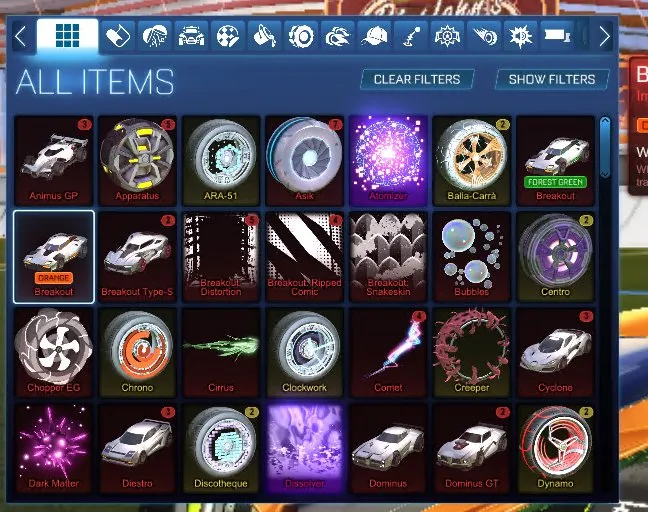 RL762 //Dominus, Endo, Scarab, Full Painted Octane Collection, 130 Exotic Chests, Rare Bodies & Wheels, Heatwave, Hexed, (K)