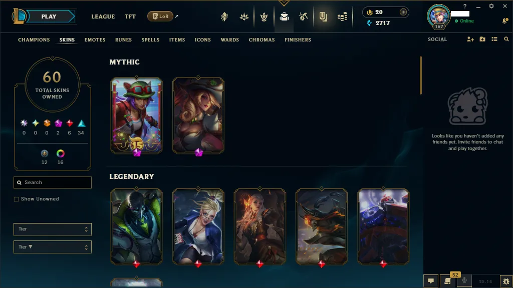 🏆 EUNE New Season⌛Unranked 🚀  level 167⌛+105 Champ 💯+60 SKIN 🏆 Recovery Info ✅ 