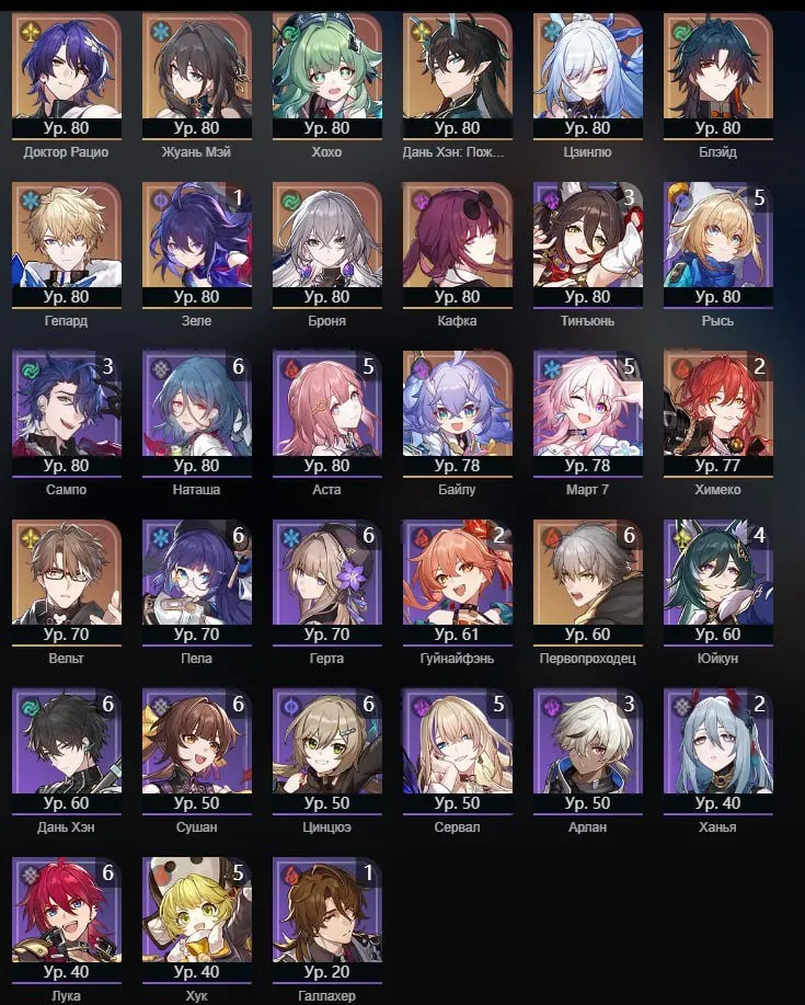 GI1193 Alhaitham + Signature, Kazuha + Signature, Yoimiya, Yelan, Shenhe, Tartaglia, Raiden, Wanderer + Honkai Star Rail Linked