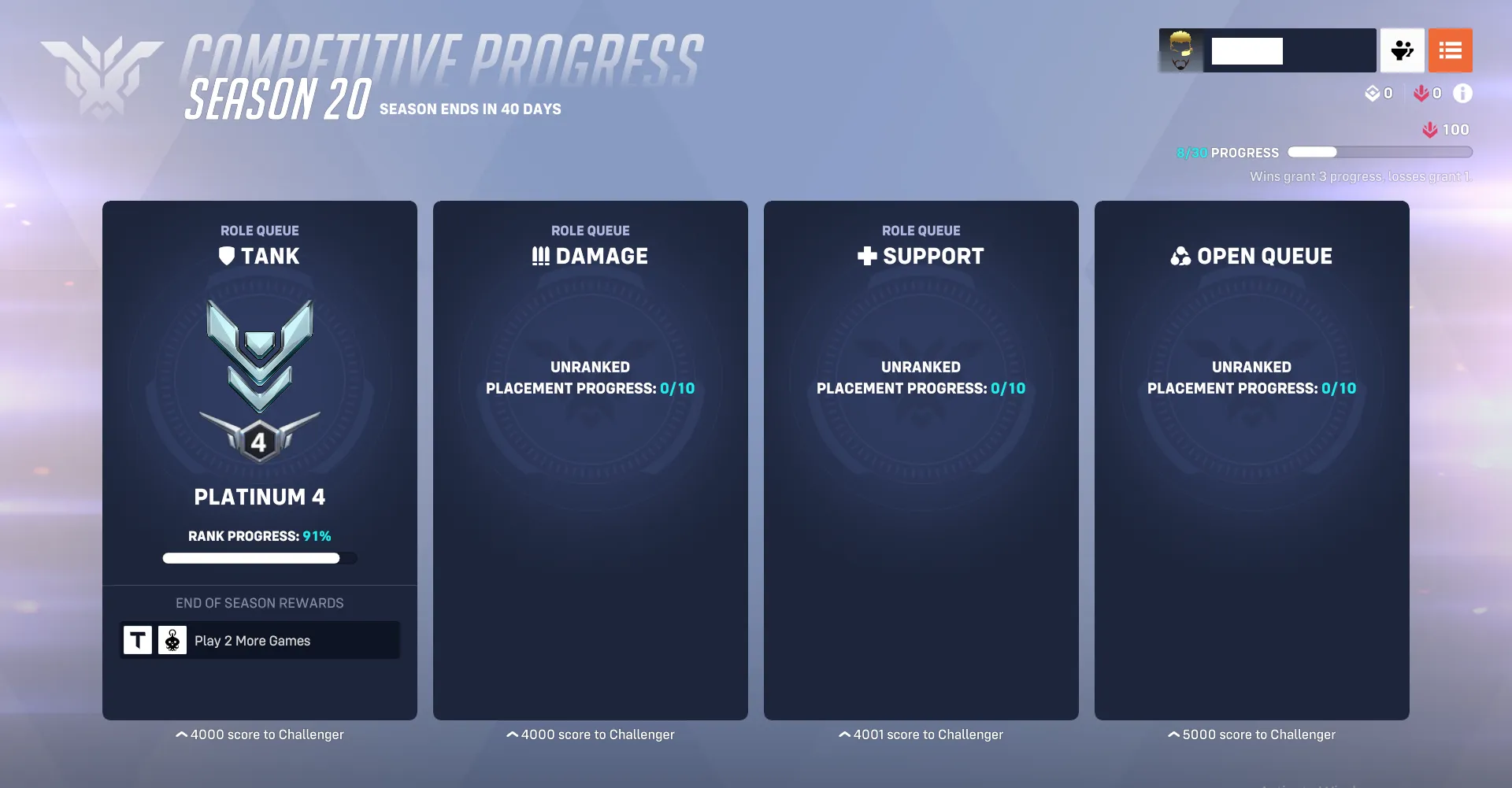 Platinum Tank 🏆Season 20⏱️Endorsement 2 🔑 Phone Verified ✔️Full Access  🛡️ Plat Tank 🚀Cheap & Fast Delivery