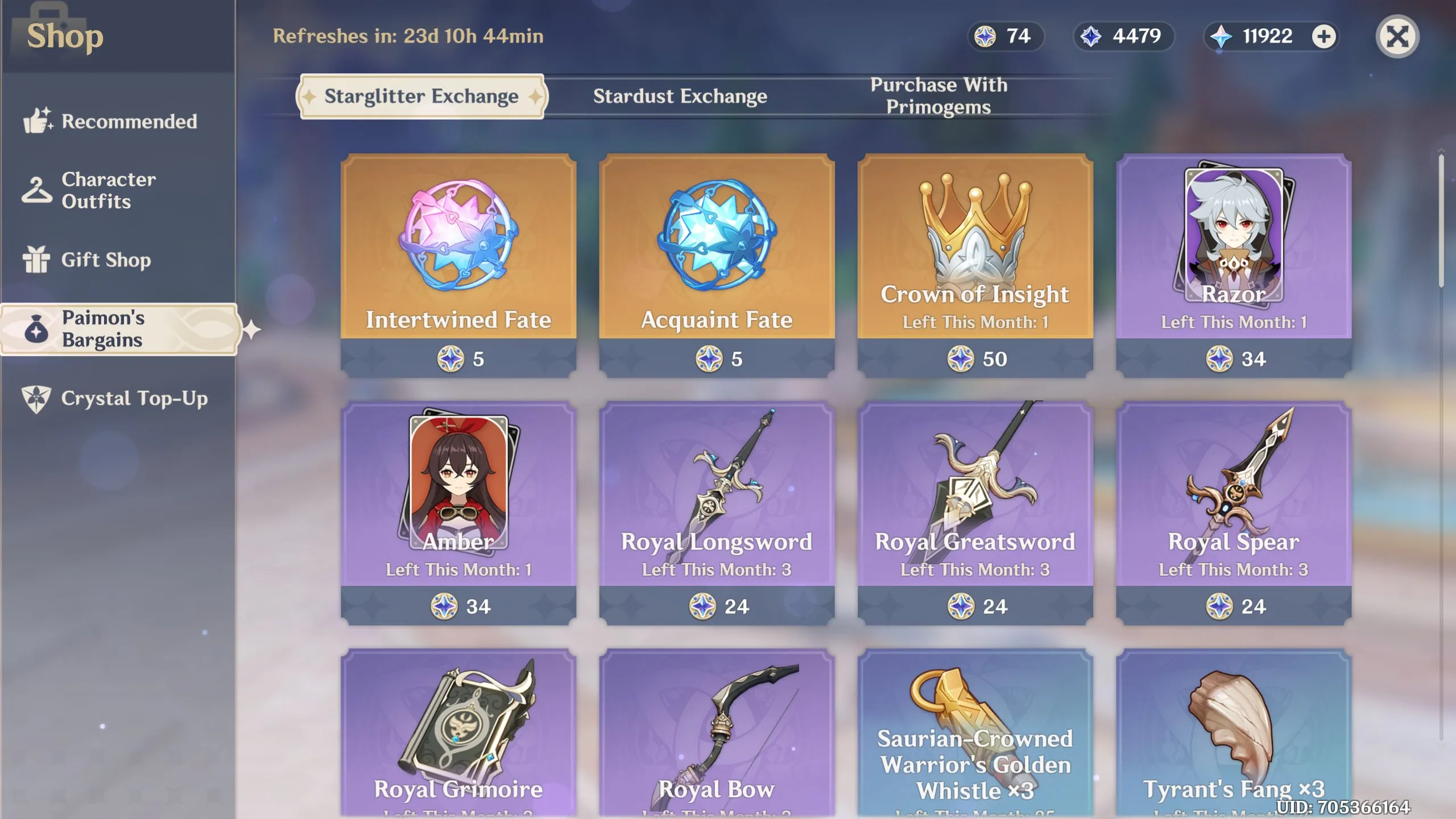 GI1070 High AR60 Dual Gacha Account with Yoimiya, Hu Tao C1, Yelan C1, Raiden, Nahida, Nilou, Venti, Zhongli and Multiple Limited 5-Star Weapons