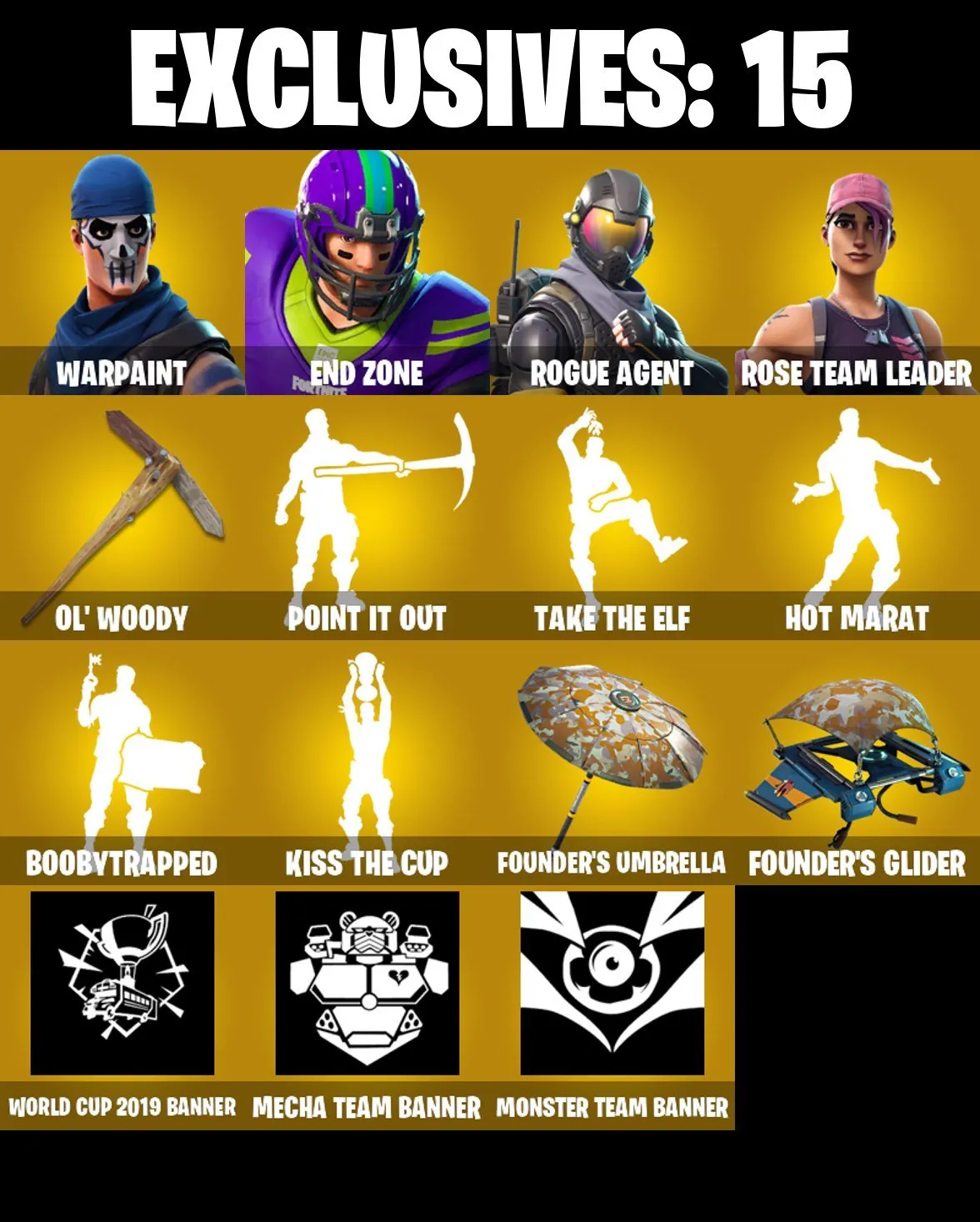 F1146 Exclusive Skins Warpaint, End Zone, Rogue Agent, Rose Team Leader + 50 Skins Including Ember, Lynx, The Ice King 