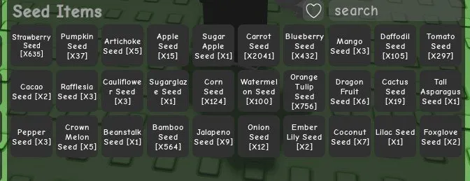 RBL3061  Grow a Garden Candy Blossom Starter, Many Seeds, Pets, 990B+ Currency, Honey Bee, Dog, Crab, Red Giant Ant, Bagel Bunny, Bone Blossom and More (G)