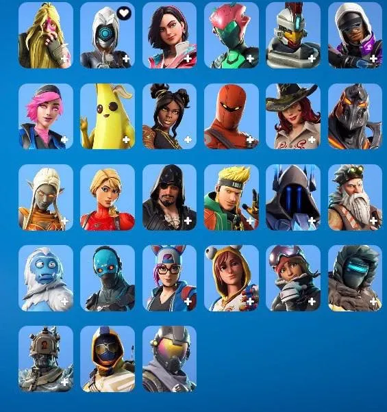 F1112 Rodnaya Pochta, Iris, Deadpool, Peely, Midas, Carbide, Bananachik, 61 Skins, 70+ Pickaxes, Old Account 2020 (G)