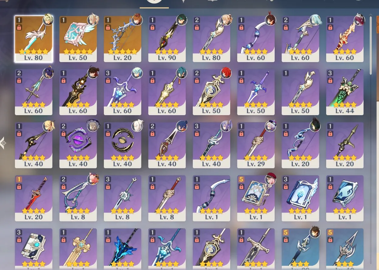 GI1326 Xiao Tartaglia Zhongli Furina Xianyun + Polar Star Aquila Favonia Skyward Atlas AR56