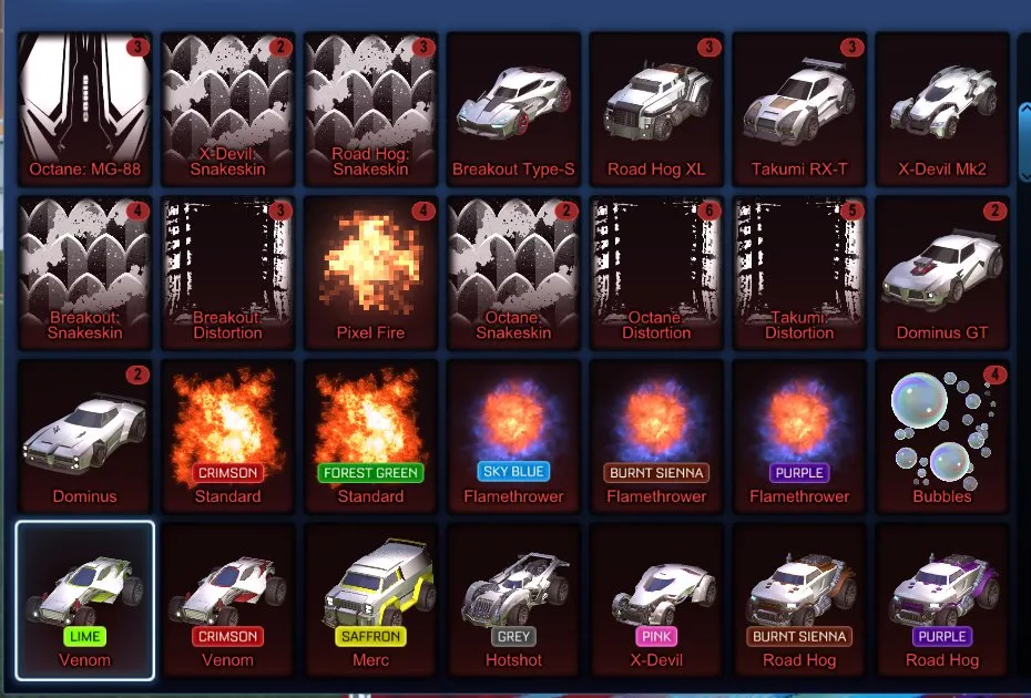 STOCK650 //ACC with Fennec, 40+ Cars, 40+ Black Markets, Painted Venom Merc Octane Breakout Road Hog Paladin (K)
