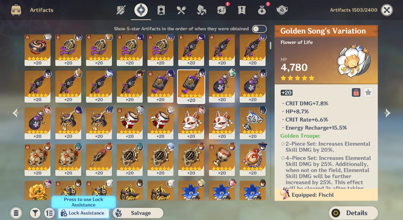 GI1043 //Raiden C1 Itto C1 Hu Tao C1 Keqing C5 Jean C4 Diluc C1 Skin EU AR60 (K)