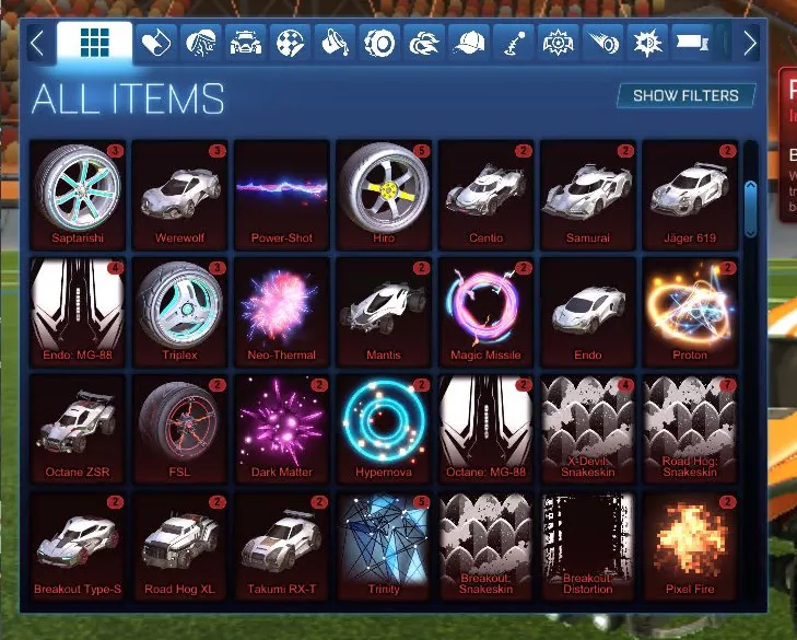 STOCK860 //Fennec + 30+ Cars + 25 BMs - Liquefied Gold, Future Fashion, Octane, Breakout, Titanium White (K)