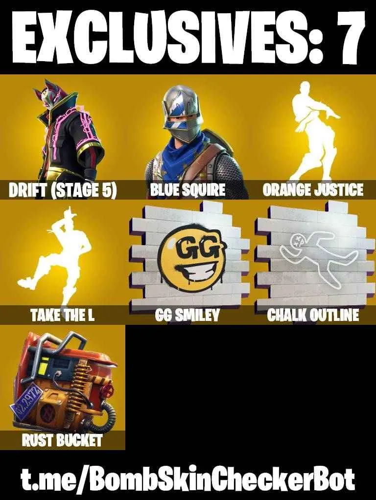 ❤️11 SKINS❤️TAKE THE L❤️BLUE SQUIRE❤️ORANGE JUSTICE❤️ROGUE AGENT❤️DRIFT(STAGE 5)❤️MISSION SPECIALIST❤️HUNTRESS❤️RUST BUCKET❤️CAN PLAY ON PSN❤️XBOX❤️PC❤️NINTENDO❤️MOBILE❤️0 VBUCKS❤️FULL EMAIL ACCESS❤️