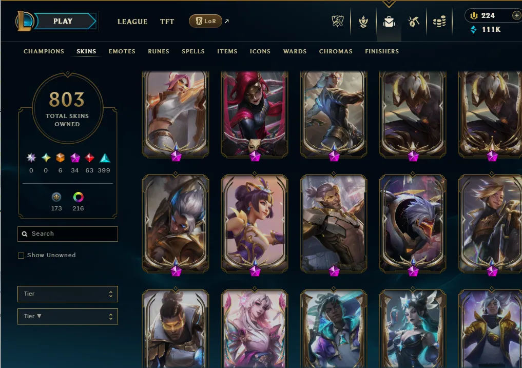 👑(EUW) EMERLAD III (80% WR, SUPER HIGH ELO) 🚀803 SKIN