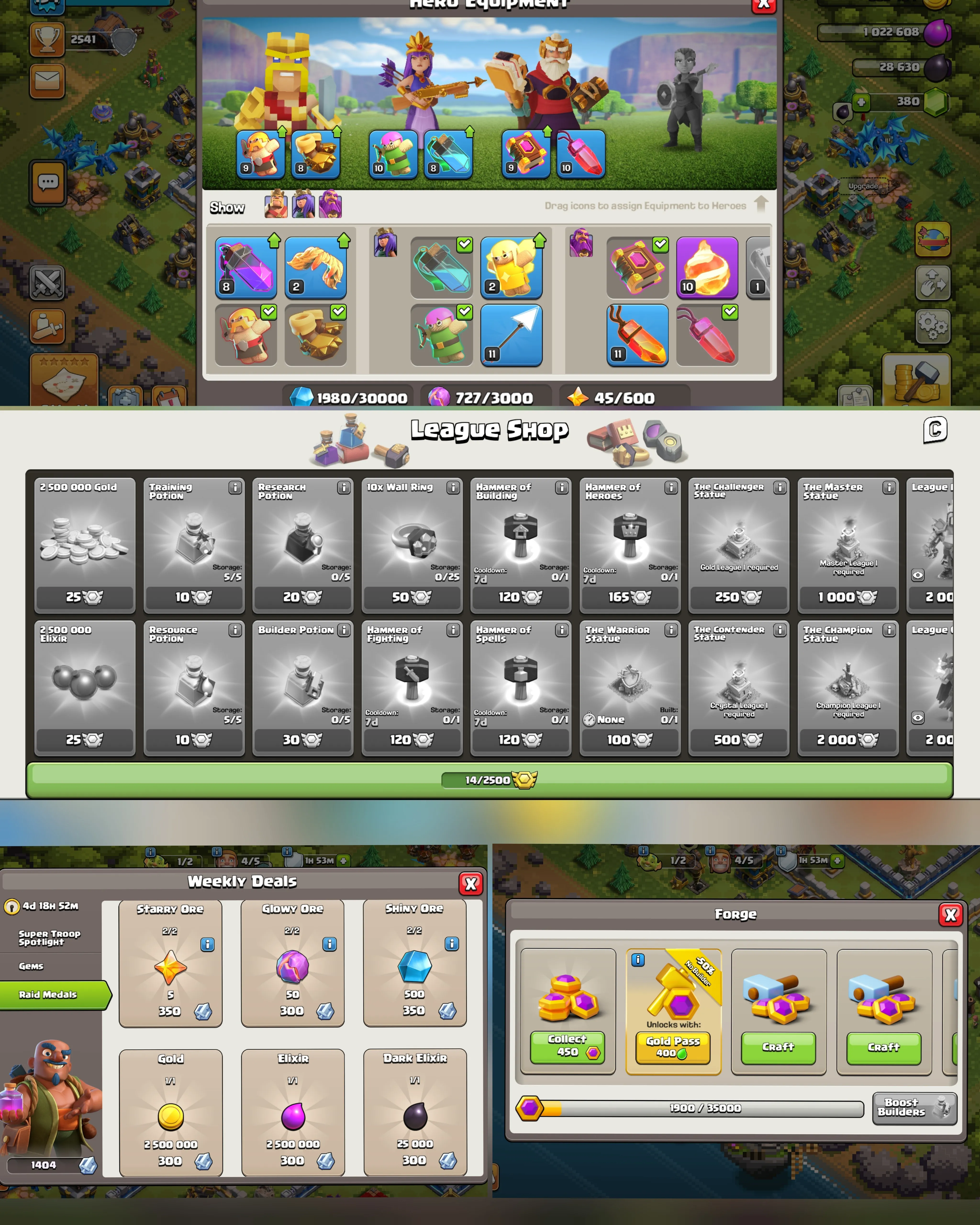 C023 TH12 PIXEL SCENERY - XP154 - 364 GEMS - CN 500 GEMS - BK54 SKIN PIXEL KING - AQ53 SKIN JUNGLE