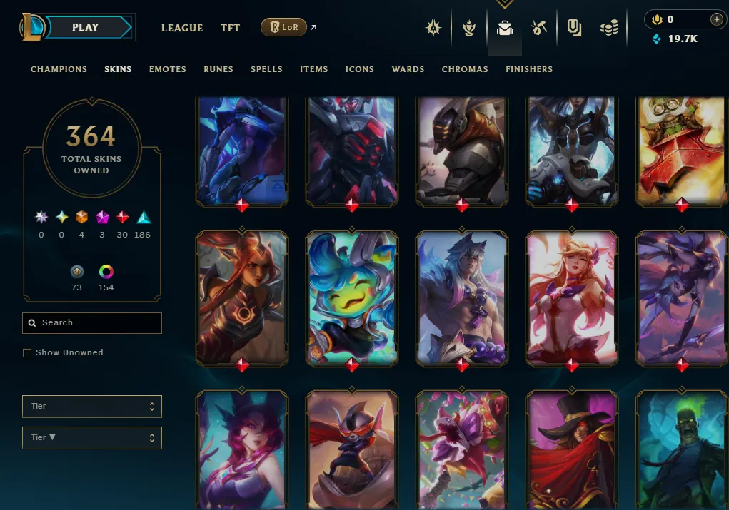 👑(EUW) EMERALD II (LAST SEASON) 🚀364 SKIN