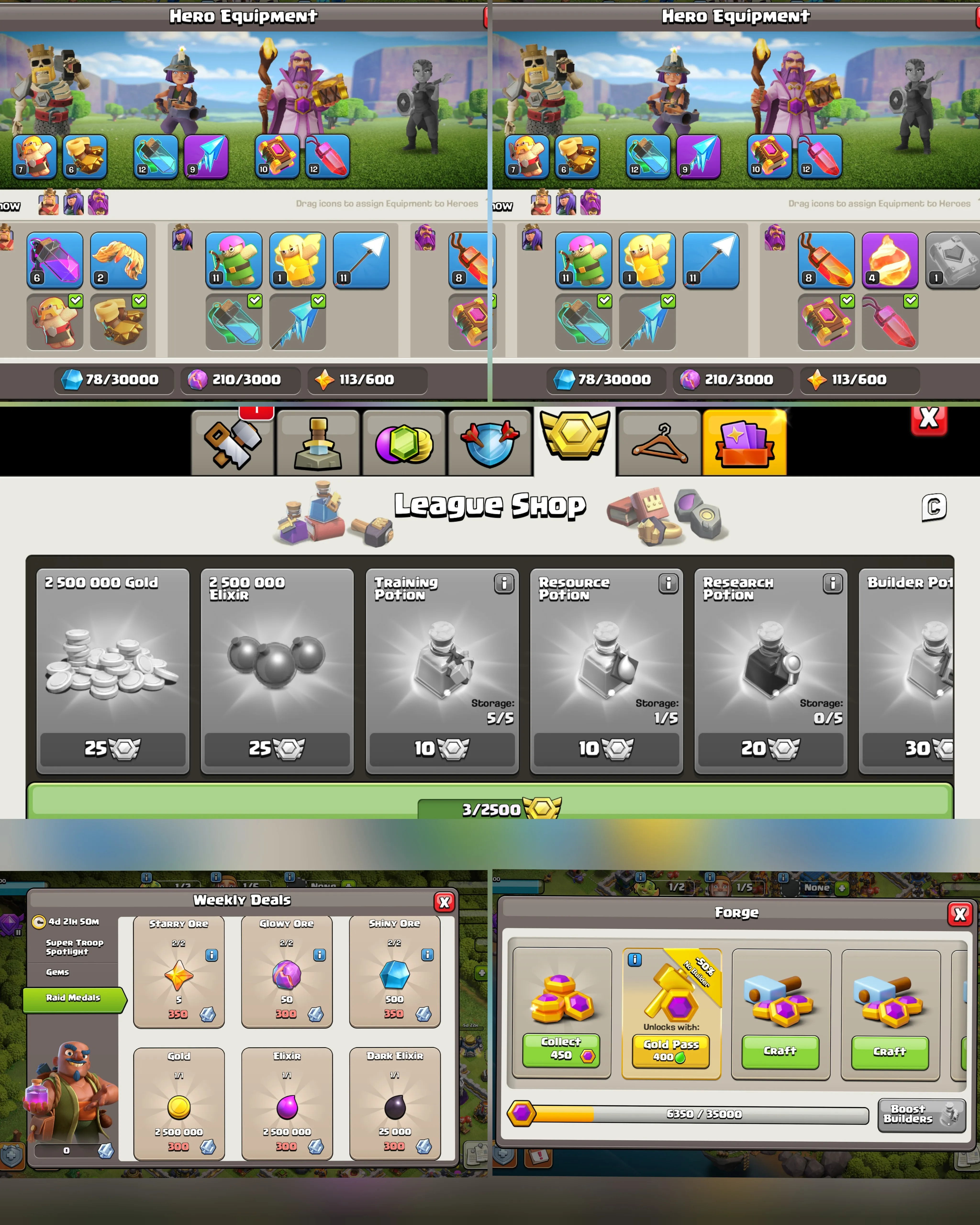C057 TH12 - XP140 - 992 GEMS - CN 1000 GEMS - BK43 SKIN SKELETON KING - AQ49 SKIN MINER QUEEN FA9 - GW21 FB4 - BM10