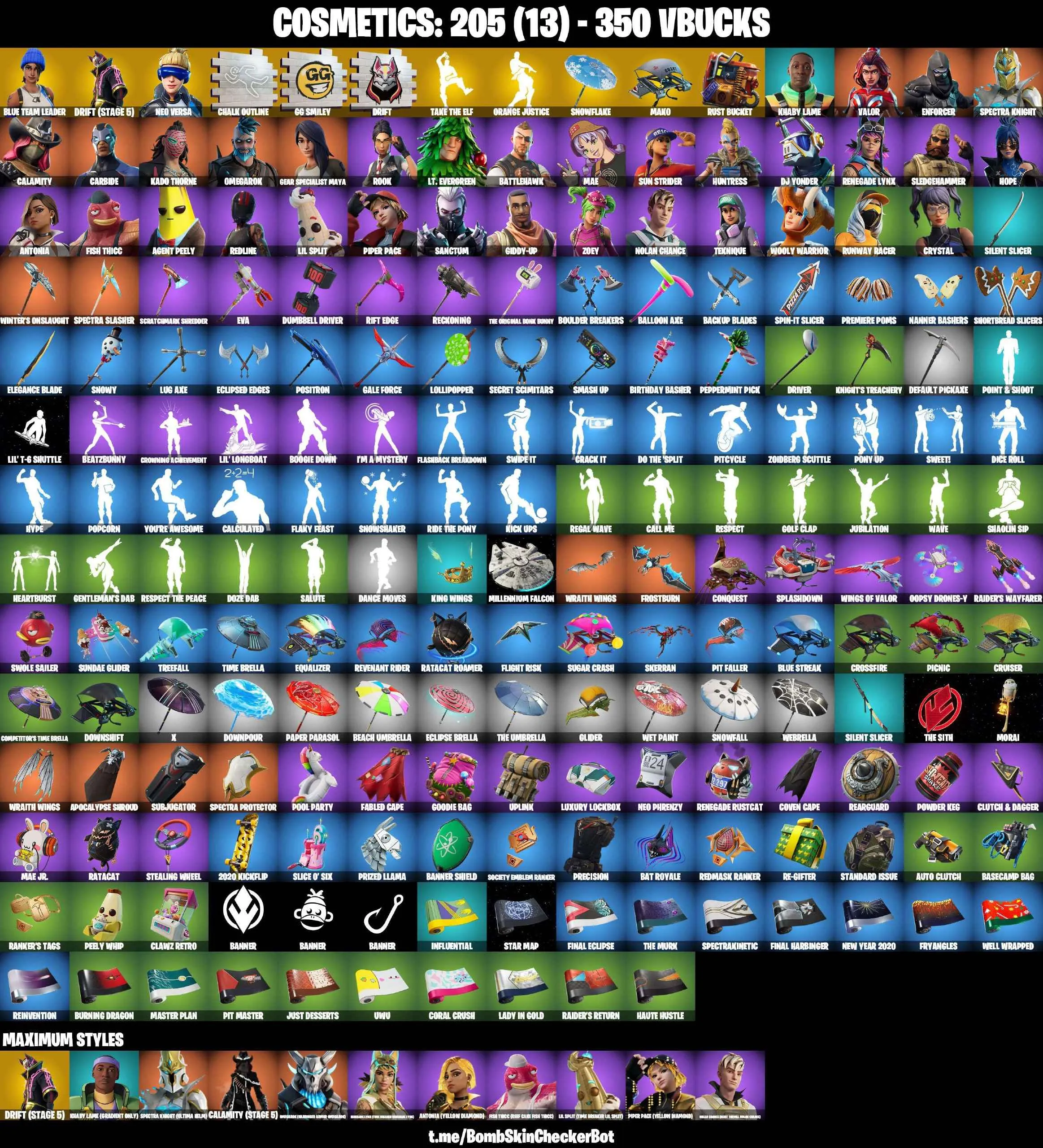 ❤️36 SKINS❤️MAKO❤️NEO VERSA❤️ORANGE JUSTICE❤️MAYA❤️ZOEY❤️ROOK❤️BLUE TEAM LEADER❤️HOPE❤️AGENT PEELY❤️DRIFT(STAGE 5)❤️CALAMITY(STAGE 5)❤️SNOWFLAKE❤️RUST BUCKET❤️PEPPERMINT PICK❤️TAKE THE ELF❤️CAN PLAY ON PSN❤️XBOX❤️PC❤️NINTENDO❤️MOBILE❤️350 VBUCKS❤️