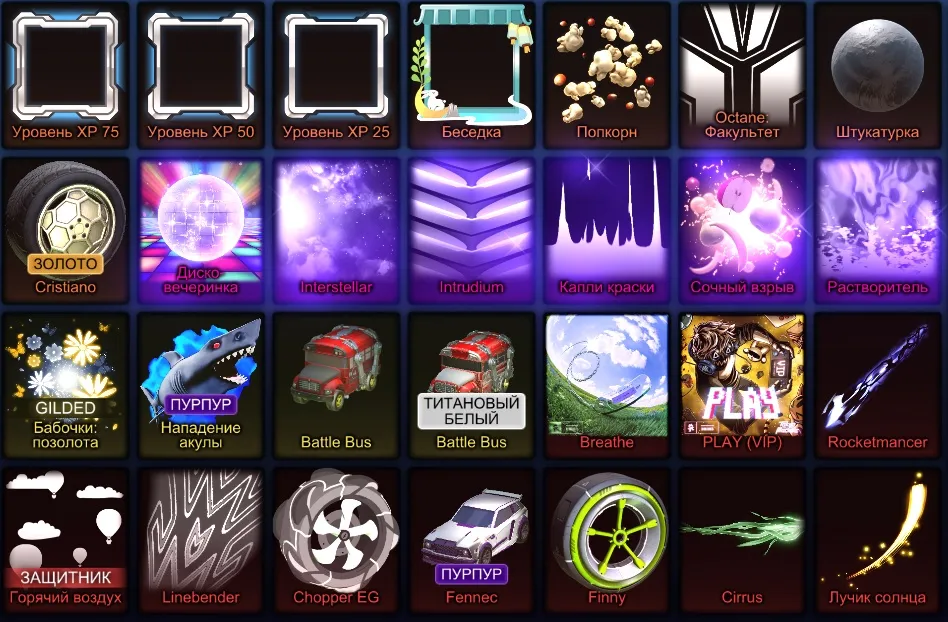 RL864 //Fennec, Hatsune Miku, Mad Rad, Cristiano, Interstellar, Battle Bus, Octane Chantico, Dieci Black, Dark Matter (K)