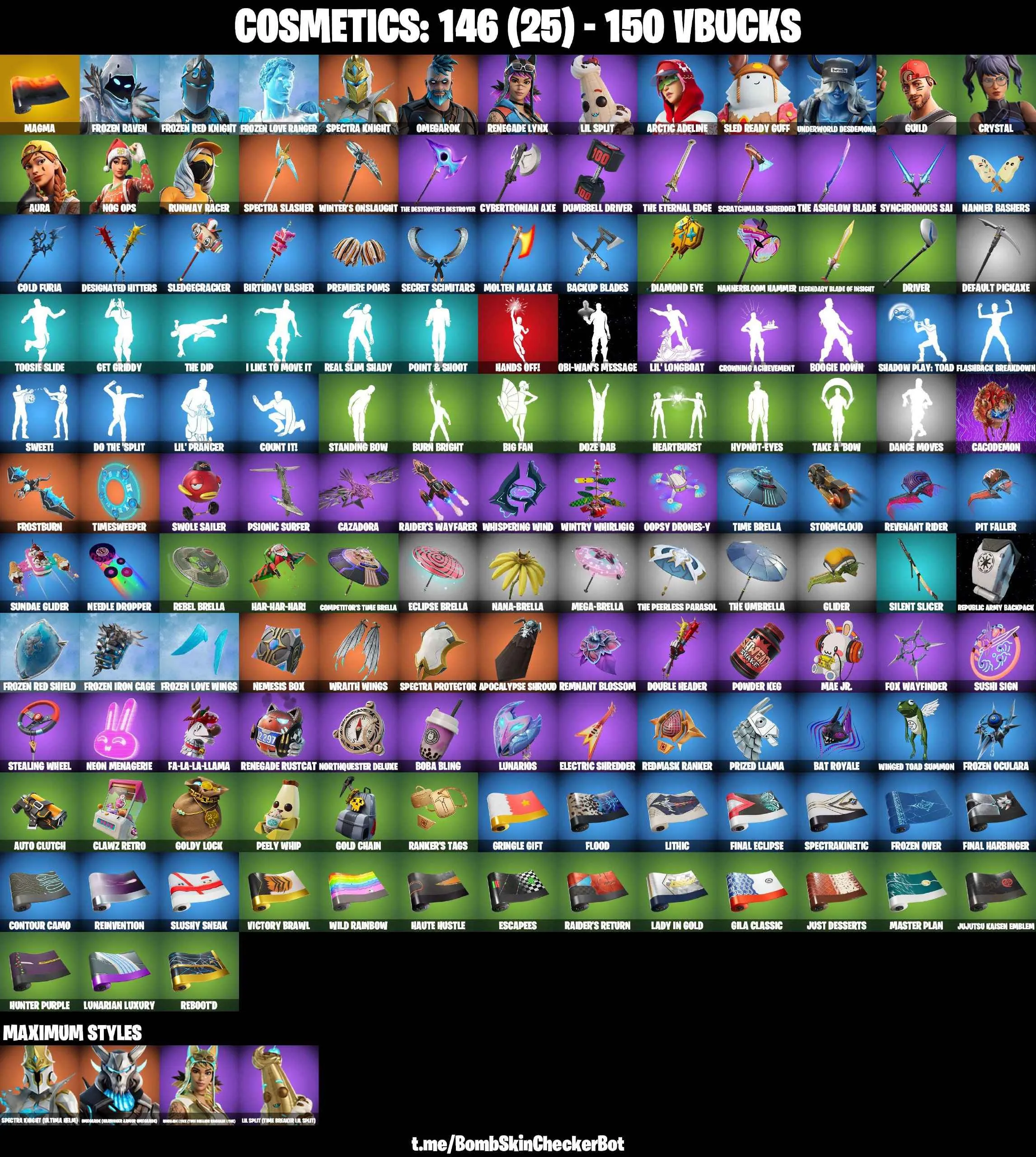 ❤️15 SKINS❤️GET GRIDDY❤️AURA❤️SPECTRA KNIGHT(MAX)❤️OMEGAROK(MAX)❤️NOG OPS❤️GUILD❤️CRYSTAL❤️PEELY WHIP❤️CAN PLAY ON PSN❤️XBOX❤️PC❤️NINTENDO❤️MOBILE❤️150 VBUCKS❤️FULL EMAIL ACCESS❤️